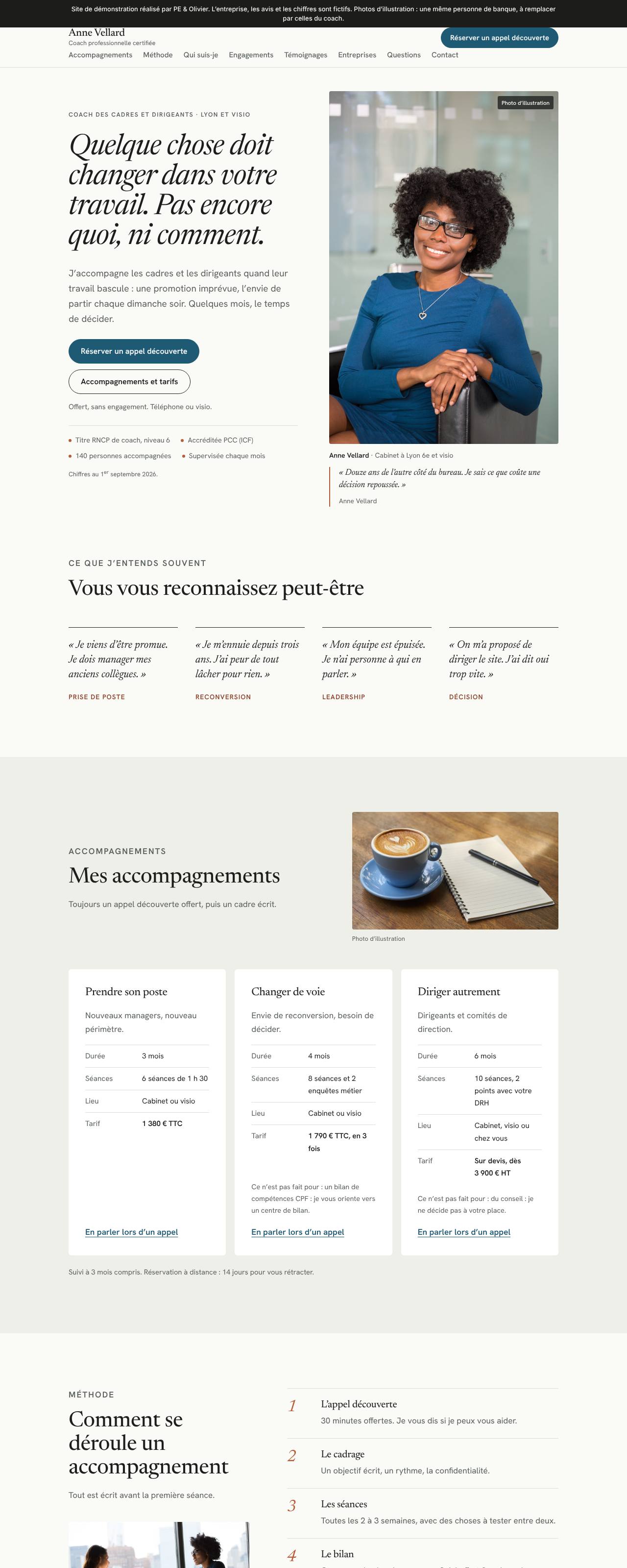 Exemple de site sur ordinateur : Anne Vellard